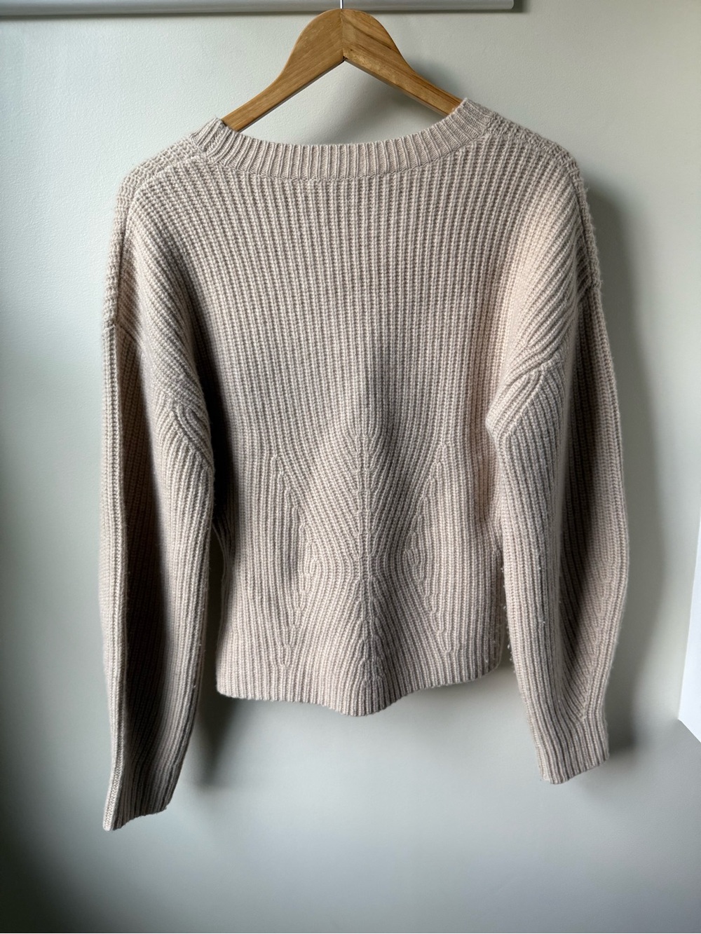 VANESSA BRUNO Ribbed Cozy Sweater Neutral Minimalist Old Money Quiet‎ Luxury M - Picture 2 of 4